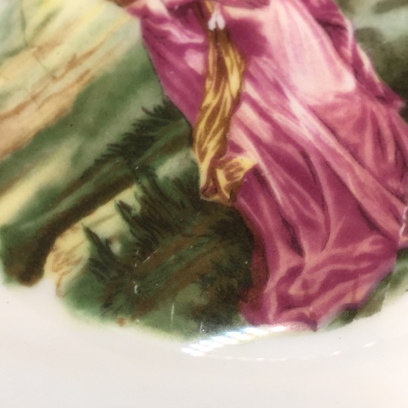 Regency Bone China Love Story Tea Cup and Saucer Green Border Love Story England - Picture 11 of 12